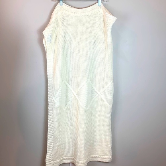 Aerie Cream Knit Blanket Throw - Picture 7 of 7